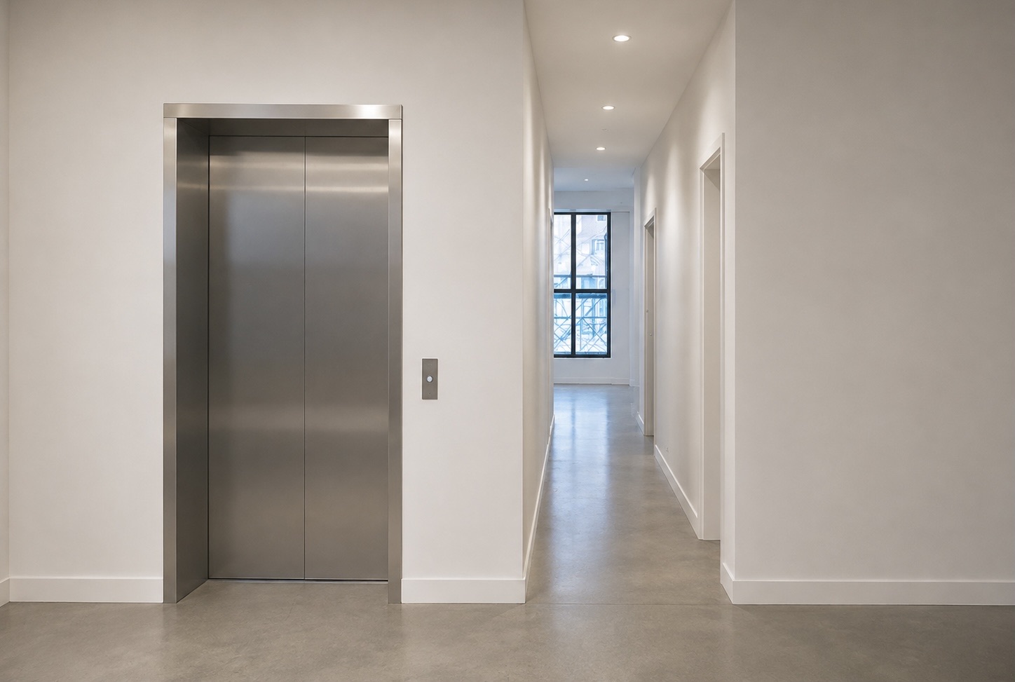 Elevator opening directly onto a floor at 52 Greene Street