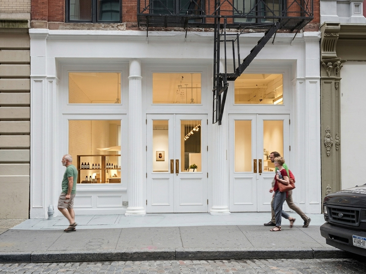 Ground floor retail render at 52 Greene Street